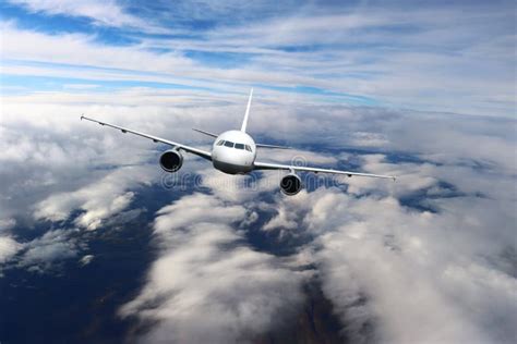 Plane Clouds on the Plane Nature Background Blue Stock Image - Image of ...