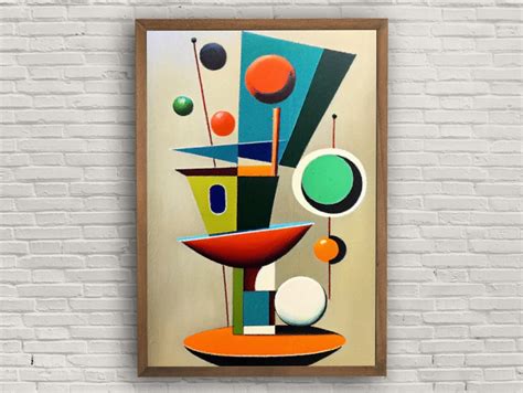 Mid Century Modern Abstract Printable Wall Art Prints Vintage Digital ...