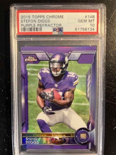 Stefon Diggs Topps Chrome Purple Refractor Psa Price Guide