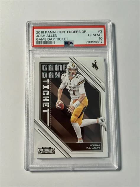 Josh Allen Contenders Rookie Rc Gameday Billet Psa Gem Draft