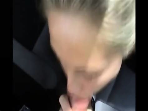 Hot Blonbe Babe Doing Blowjob And Cumshot In The Car