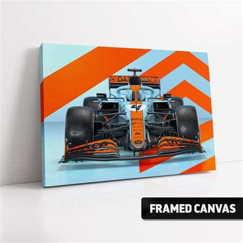 Lando Norris Canvas Print Mclaren Racing Iconic Gulf Livery Monaco 2021