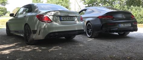 2019 Mercedes Amg C63 S Coupe Vs 2018 C63 S Sedan Exhaust Comparison