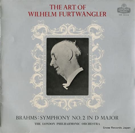 Brahms Symphony No In D Major Op By Furtwangler Wilhelm Lp With