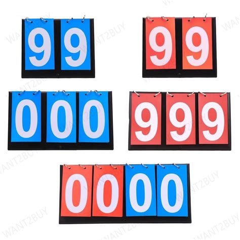 Premium Flipping Sport Digit Scoreboard Soccer Volleyball Badminton