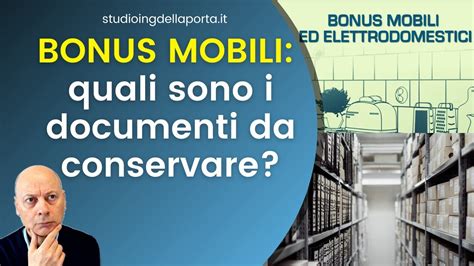 BONUS MOBILI Sai Quali Documenti Devi Conservare YouTube