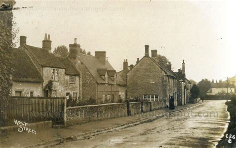 Postcards Then And Now Holt Wiltshire The Street 1910