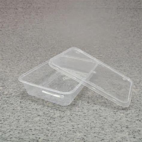 10pcspack Rectangle Microwavable Food Container Disposable Plastic 500ml750ml1000ml R500