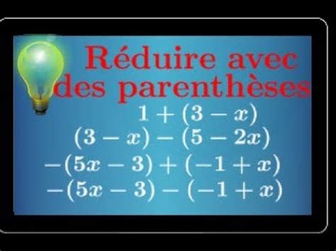 D Velopper Et R Duire Une Expression Litt Ral Me Math Matiques