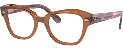 Ray Ban Rx5486 State Street Transparent Brown Shop Glasses Online