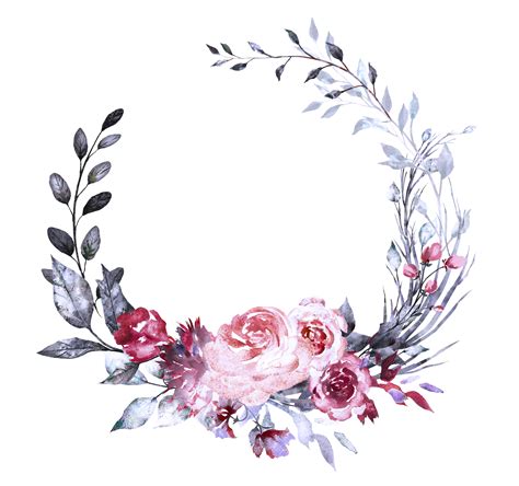 Flower Frame Circle Shape Beautifull Rose