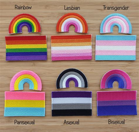 LGBTQ Iron On Pride Patch LARGE Rainbow Gay Lesbian Transgender Pansexual Non Binary