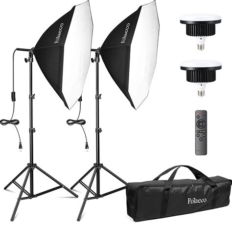 Equipo de Iluminación Estudio Fotografía Kit de 2 Softbox Octogonal