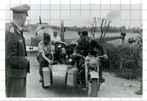 Foto Luftwaffe Fliegerin Pilotin Hanna Reitsch Krad Seitenwagen