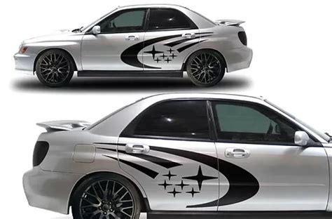 Subaru Impreza Wrx Sti Wrc Full Rally Stars Vinyl Decals Kit Any Color