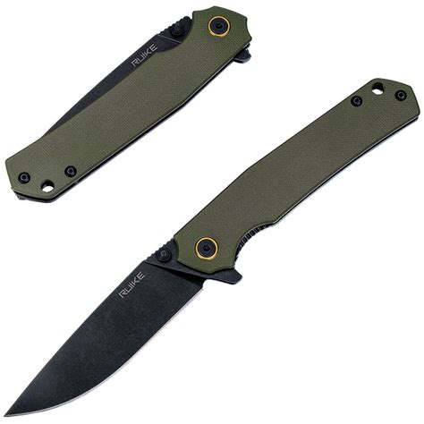 Ruike P801 Folding Knife (Black/Green) RK-P801-G B&H Photo Video