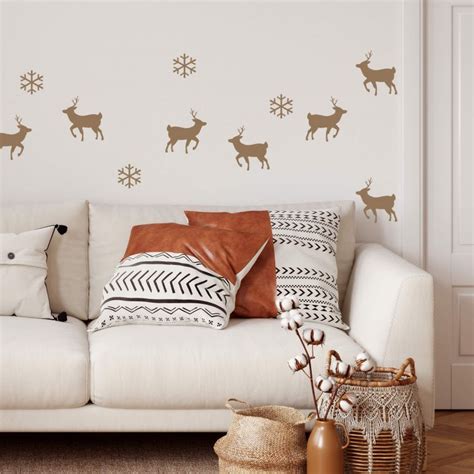 Sticker Mural Set De Cerfs Wall Art Fr