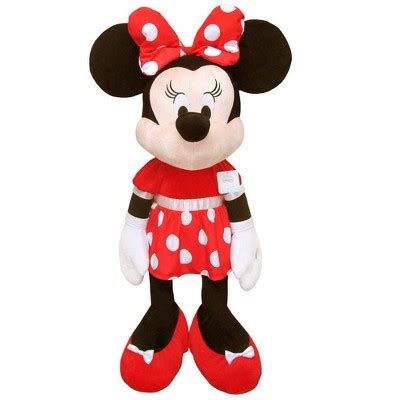 Disney 40" Jumbo Plush Minnie Mouse In Red Dress : Target