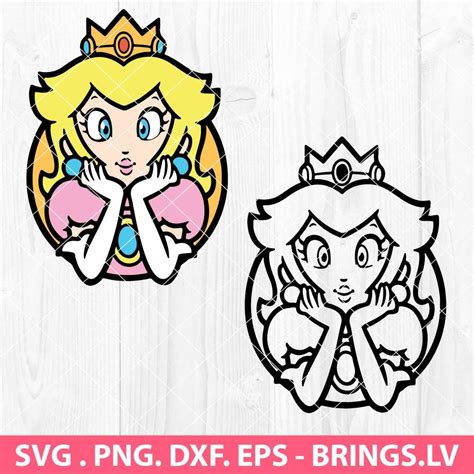 Princess Peach SVG Bundle Mario Characters SVG Super Mario SVG Mario