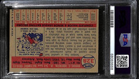 Lot Detail 1957 Brooks Robinson 328 Rookie Card Graded PSA 6 MC