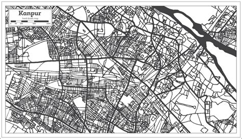 Kanpur India City Map in Retro Style. Outline Map. 17277215 Vector Art ...