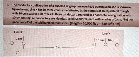 Solved The Conductor Configuration Of A Bundled Single Phase Overhead