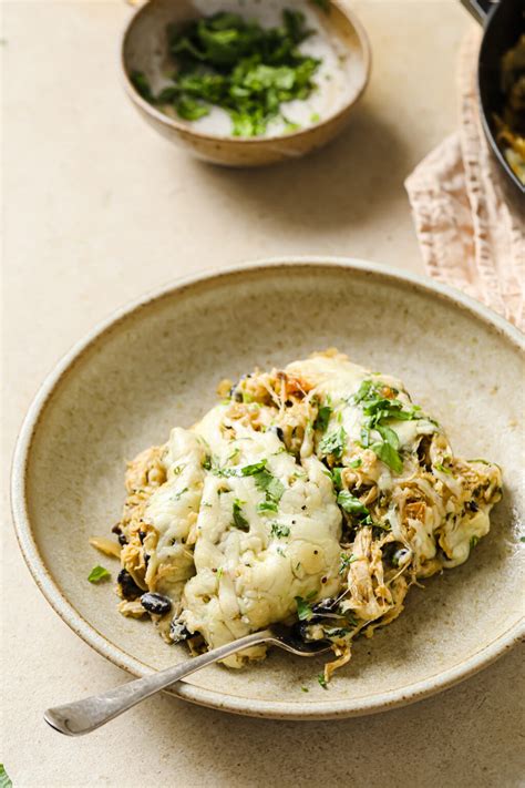 Salsa Verde Chicken Enchilada Bake The Defined Dish