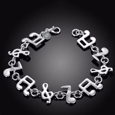 Women S Fashion Jewelry Sterling Silver Musical Notes Charm