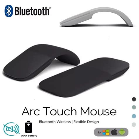 Souris Sans Fil Pliable Bluetooth Tactile Arc Ergonomique Ultra Fine Et