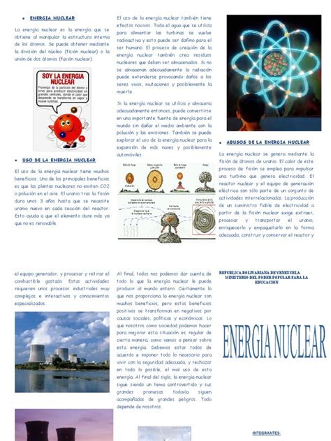 Triptico Energia Nuclear Pdf La Energía Nuclear Fisión Nuclear