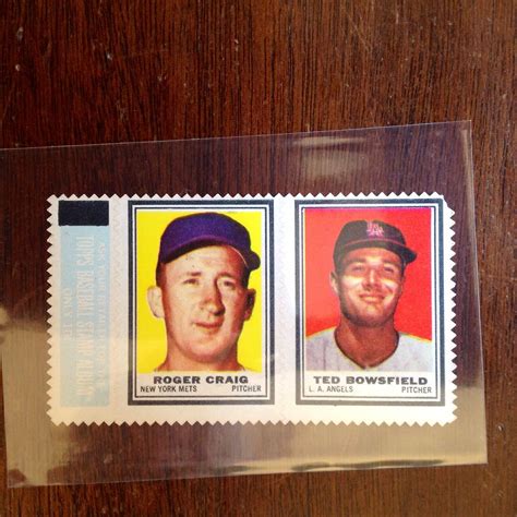 Topps Stamps Full Panel W Tab R Craig T Bowsfield Nrmt Ebay