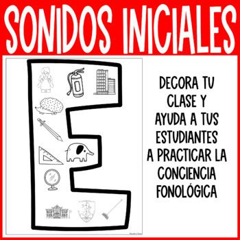 Sonidos Iniciales Posters Beginning Sounds In Spanish Posters TPT