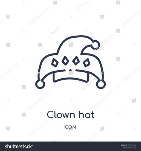 Linear Clown Hat Icon Circus Outline Stock Vector Royalty Free 1290114016 Shutterstock