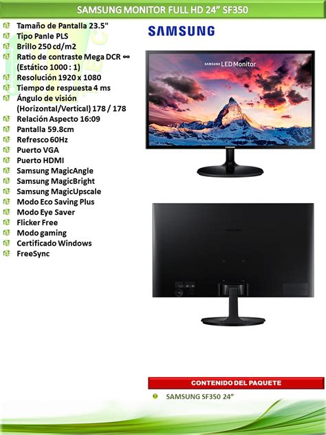 Samsung Sf350 Monitor Led 24 Full Hd Mtec