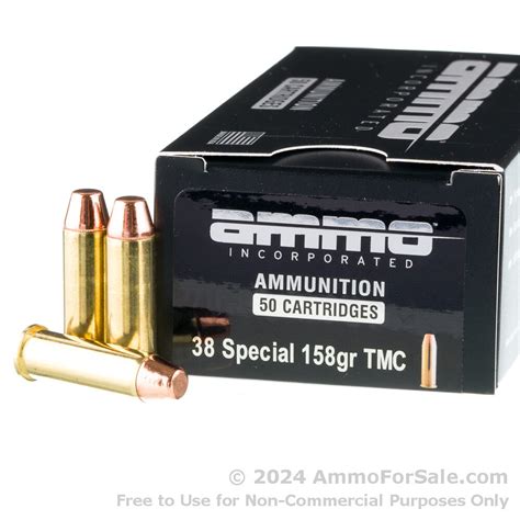 50 Rounds Of Discount 158gr TMJ 38 Spl Ammo For Sale By Ammo Inc