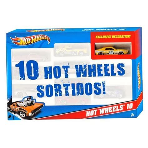 Kit 10 Carrinhos Hot Wheels Escala 1 64 Sortido Carros Mattel 54886 Carrinho De Brinquedo