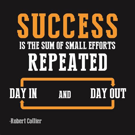 Success Is The Sum Of Small Efforts Repeated Day In And Day Out