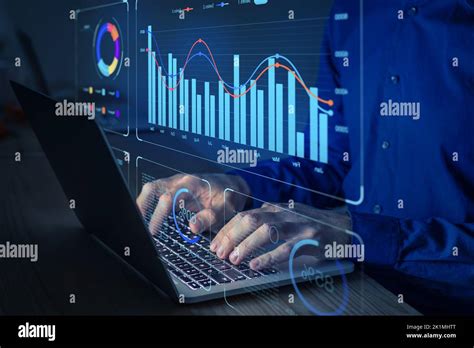 Data Analyst Working On Business Analytics Dashboard With Charts Metrics And Kpi To Analyze