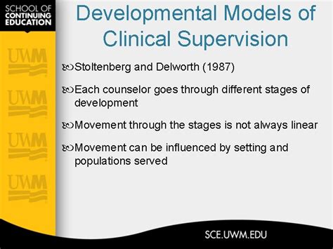 CLINICAL SUPERVISION PART II MODELS OF SUPERVISION STAGES