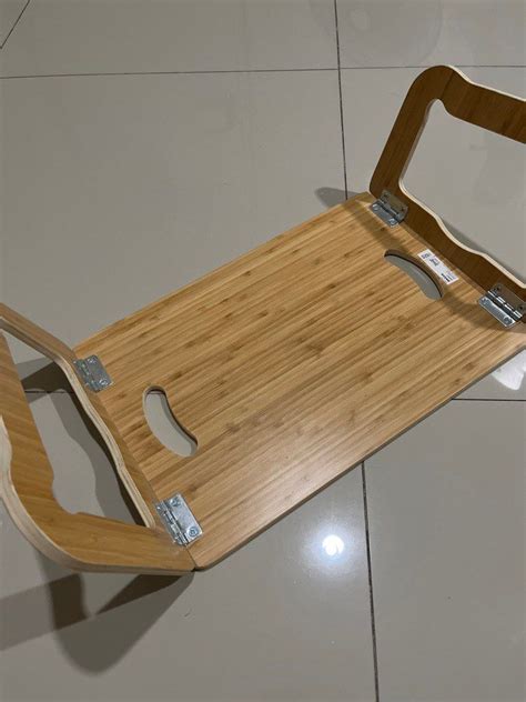 Meja Lipat Kayu IKEA Brada Alas Laptop Perabotan Rumah Di Carousell