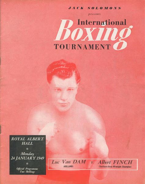 LUC VAN DAM V ALBERT FINCH 1949 BOXING PROGRAMME 1949 Sportspages