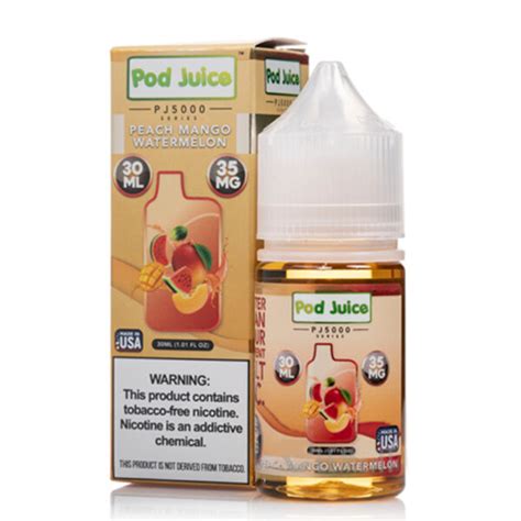 Peach Mango Watermelon By Pod Juice 55 PJ 5000 Series VAPE IO