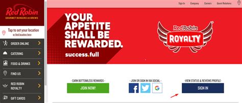 www.redrobin.com/redrobinroyalty - Login To Red Robin Rewards Program Account