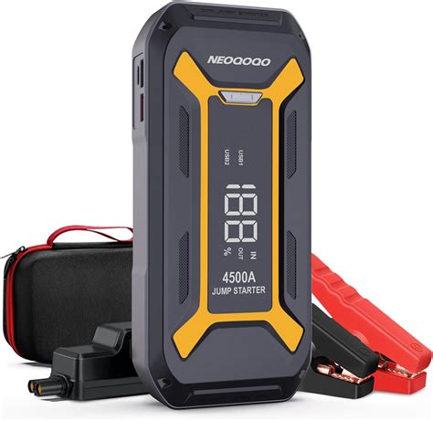 Amazon NEOQOQO Car Jump Starter 4500A Peak Battery Jumper Starter