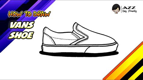 How To Draw Vans Shoe Step By Step YouTube