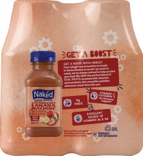 Naked Fruit Smoothie Strawberry Banana Juice Blend Bottles Fl Oz Fred Meyer