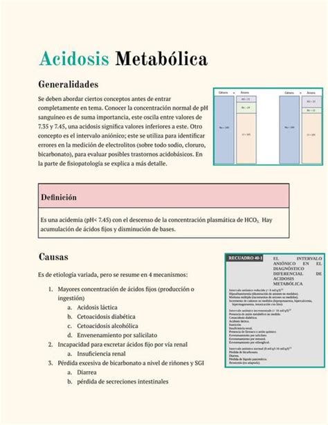 Acidosis y Alcalosis Metabólica Angie uDocz