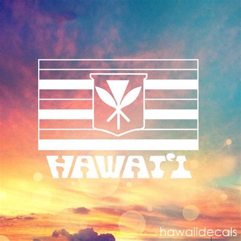 Hawaiian Flag Decal Orignal Hawaii Flag Sticker Vinyl Decal Kanaka ...