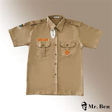 Jual Mr Ben Seragam Sekolah Baju Kemeja Sd Pramuka Rapilo Sni Lengan