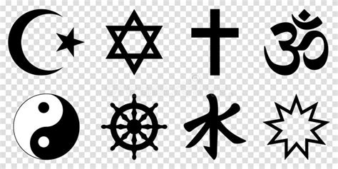 World Religion Symbols Set Stock Vector Illustration Of Christian